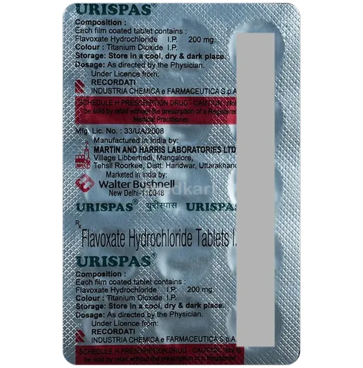 urispas 200mg tablet 15's